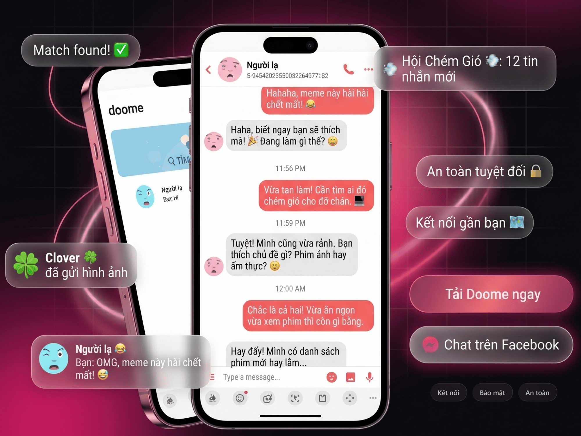 Doome app mockup
